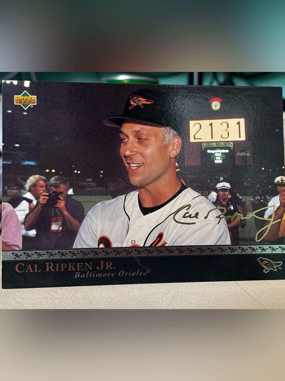 1996 Upper Deck SP Cal Ripken Jr. Oversized Jumbo Card #22 Orioles 2131 Streak